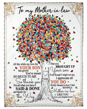 Load image into Gallery viewer, Colorful Tree Gift For Mother In Law You've Meant So Much To Me Fleece Blanket
