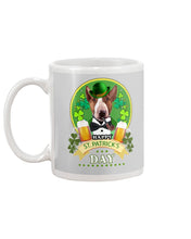 Load image into Gallery viewer, Bull Terrier With Beer Celebrate St Patrick's Day Gift For Dog Lovers Mug
