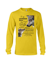 Load image into Gallery viewer, Wolf Grandma Gift For Grandson Believe In Yourself Unisex Long Sleeve
