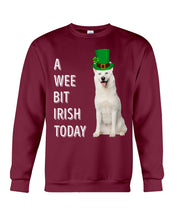 Load image into Gallery viewer, White Siberian Husky Irish Today Dog Lovers St. Patrick's Day Printed Mug Sweatshirt
