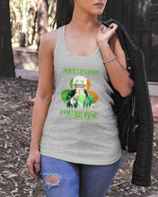 Load image into Gallery viewer, Shut Up Liver You're Fine Ireland Flag Shamrock St Patrick's Day Gift Ladies Flowy Tank
