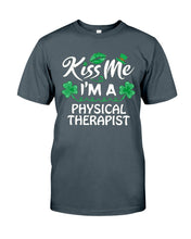 Load image into Gallery viewer, Physical Therapist Green Lip Shamrock St. Patrick's Day Color Changing Mug Guys Tee
