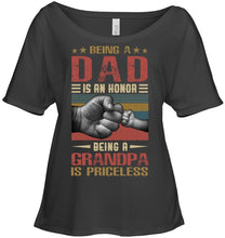 Load image into Gallery viewer, Being A Dad And Being A Grandpa Meaningful Gift For Family Ladies Tee
