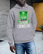 Load image into Gallery viewer, Green Top Hat I'm A Lucky School Counselor St Patrick's Day Gift Hoodie
