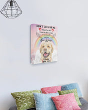 Load image into Gallery viewer, Custom Name Gift For Dog Lovers Golden Retriever Don't Cry For Me Matte Canvas
