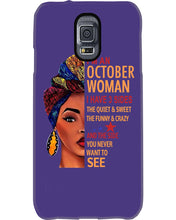 Load image into Gallery viewer, Im An October Woman I Have Three Sides Birthday Gift Phone case
