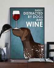 Load image into Gallery viewer, Cute German Shorthaired Pointer Dog And Red Wine Gift For Dog Lovers Vertical Poster
