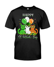 Load image into Gallery viewer, Lovely Cat And Balloons Happy St Patrick's Day Gift For Cat Lovers Guys Tee
