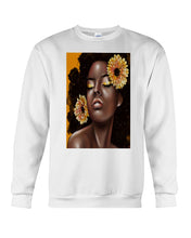 Load image into Gallery viewer, Black Girl With Sunflower On Head Gift Sweatshirt
