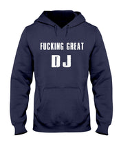 Load image into Gallery viewer, Fucking Great DJ Black And White Printed Mug Hoodie

