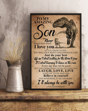 Load image into Gallery viewer, Mommy Gift For Son T Rex Just Do Your Best Vertical Poster
