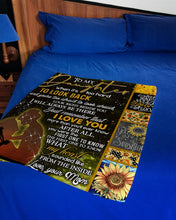 Load image into Gallery viewer, Sunflower Mom Gift For Daughter I Love You More Than You'll Ever Know Fleece Blanket

