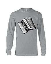 Load image into Gallery viewer, Accordion Black And White Special Gift For Accordionist Unisex Long Sleeve
