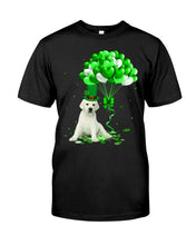 Load image into Gallery viewer, White Labrador Patrick Balloons St. Patrick's Day Color Changing Mug Guys Tee
