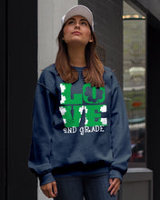 Load image into Gallery viewer, 2nd Grade Love White Clover St Patrick's Day Gift For Teacher Sweatshirt
