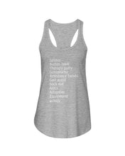 Load image into Gallery viewer, Splints Button Hook Therapy Putty Goniometer Resistance Bands Ladies Flowy Tank
