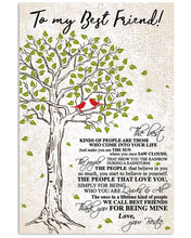 Load image into Gallery viewer, Tree Thank For Being Mine Gift For Best Friend Vertical Poster
