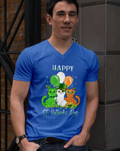 Load image into Gallery viewer, Lovely Cat And Balloons Happy St Patrick's Day Gift For Cat Lovers Guys V-Neck
