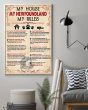 Load image into Gallery viewer, Something You Should Know About My Newfoundland My House My Rules Vertical Poster
