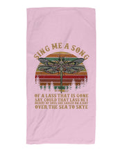 Load image into Gallery viewer, Sing Me A Song Dragonfly Retro Vintage Beach Towel
