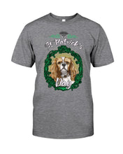 Load image into Gallery viewer, Cavalier Mirror Happy St Patrick's Day Gift For Dog Lovers Guys Tee
