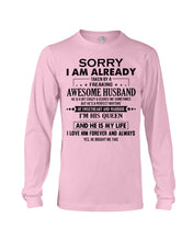 Load image into Gallery viewer, A Freaking Awesome Husband Is My Life Unisex Long Sleeve
