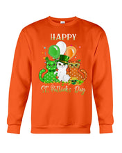 Load image into Gallery viewer, Lovely Cat And Balloons Happy St Patrick's Day Gift For Cat Lovers Sweatshirt
