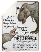 Load image into Gallery viewer, Custom Name Grandma Gift For Grandson T Rex The Rest Of Mine Sherpa Blanket
