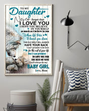 Load image into Gallery viewer, Always Be My Baby Girl Wolf Mom Gift For Daughter Vertical Poster
