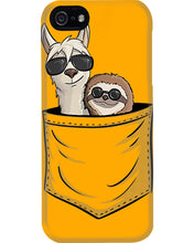 Load image into Gallery viewer, Cool Llama And Sloth In Pocket Meaningful Gift Phone case
