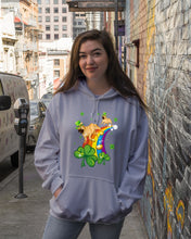 Load image into Gallery viewer, Frenchie Running On Rainbow Clover St Patrick's Day Gift For Dog Lovers Hoodie
