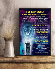 Load image into Gallery viewer, What I Learned From You Lion Daughter Gift For Dad Vertical Poster
