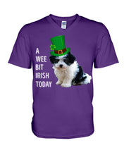 Load image into Gallery viewer, Mal-Shi Irish Today St. Patrick's Day Printed Mug Guys V-Neck
