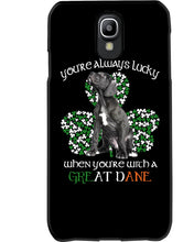 Load image into Gallery viewer, You're Always Lucky When You're With A Great Dance St Patrick's Day Gift For Dog Lovers Phone case
