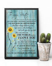 Load image into Gallery viewer, Sunflower Gift For Bestie You Are My Sunshine Vertical Poster
