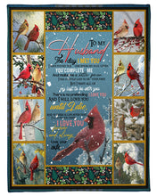 Load image into Gallery viewer, Cardinal Under The Snow Until I Die Gift For Husband Fleece Blanket

