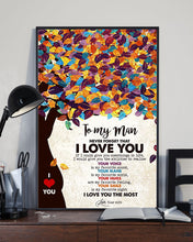 Load image into Gallery viewer, Colorful Tree Gift For Your Man I Love You The Most Vertical Poster
