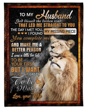 Load image into Gallery viewer, Great Universe Lion Little Too Late To Be Your First Gift For Husband Fleece Blanket
