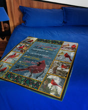 Load image into Gallery viewer, Cardinal Under The Snow Until I Die Gift For Husband Fleece Blanket

