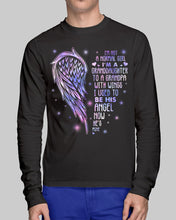 Load image into Gallery viewer, Purple Wings Gift For Angel Grandpa I Used To Be His Angel Unisex Long Sleeve
