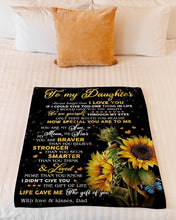 Load image into Gallery viewer, You Are My Sun Moon And Star Dad Gift For Daughter Fleece Blanket
