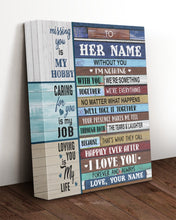 Load image into Gallery viewer, Without You I'm Nothing Custom Name Gift For Wife Matte Canvas
