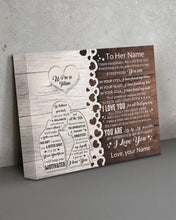 Load image into Gallery viewer, Love You For All That You Are Custom Name Gift For Wife Matte Canvas
