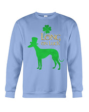 Load image into Gallery viewer, Sighthound Long On Luck Green St. Patrick's Day Printed Mug Sweatshirt
