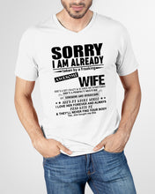 Load image into Gallery viewer, She's My Whole World Gift For Husband Guys V-Neck
