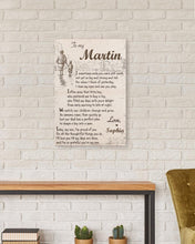 Load image into Gallery viewer, Custom Name Gift For Son I Sometimes Wish You Were Small Matte Canvas

