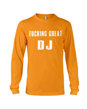 Load image into Gallery viewer, Fucking Great DJ Black And White Printed Mug Unisex Long Sleeve
