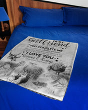 Load image into Gallery viewer, Deer Boyfriend Gift For Girlfriend I Love You Forever And Always Fleece Blanket

