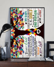 Load image into Gallery viewer, Puzzle Tree Autism Awareness Gift For Child I'll Fight For Light Vertical Poster
