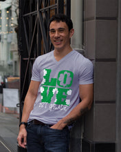 Load image into Gallery viewer, 1st Grade Love White Clover St Patrick's Day Gift For Teacher Guys V-Neck
